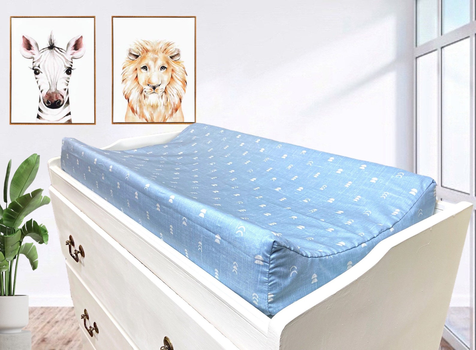 Boho Mountain Gender Neutral Changing Pad Cover Mountain Baby Etsy