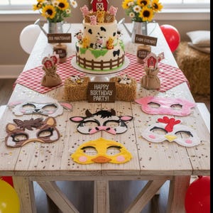 Children's Farm Animal Dress-Up Mask - Imaginative Play ( Pack Of 7) image 3