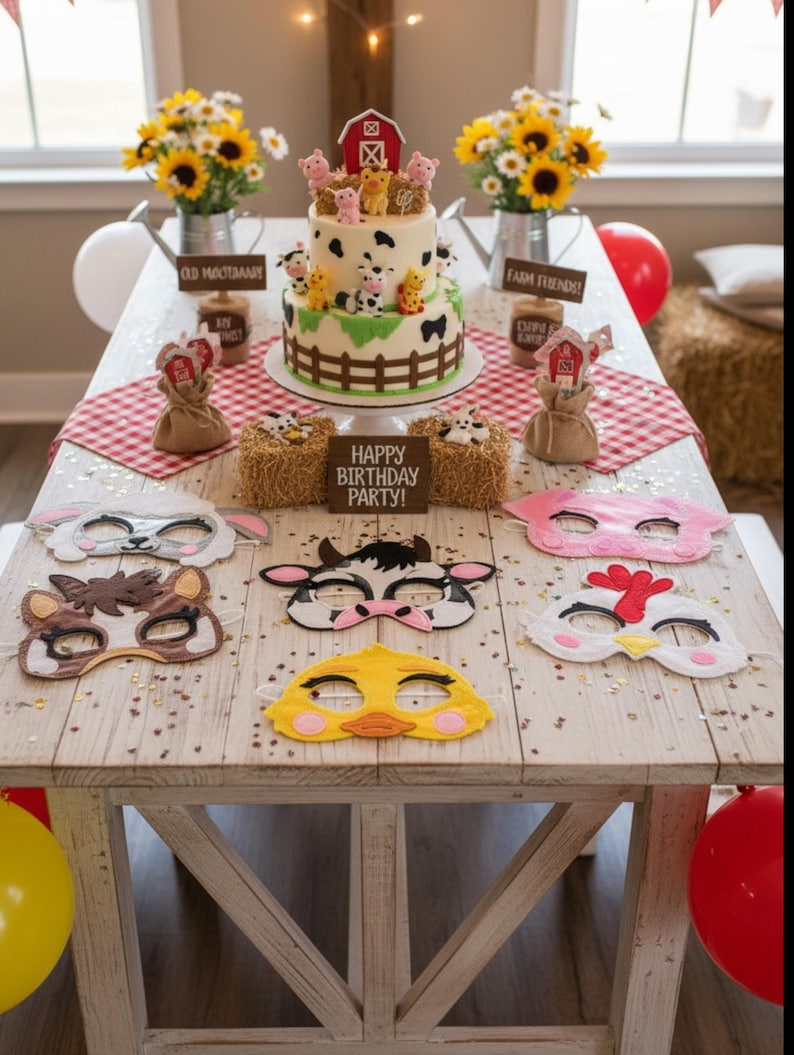 Children's Farm Animal Dress-Up Mask - Imaginative Play ( Pack Of 7) image 3