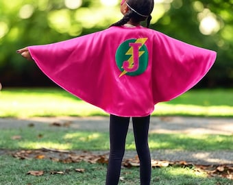 Cape de super-héros personnalisée avec masque, déguisement personnalisé pour enfant, cadeau d'anniversaire pour garçon fille, ensemble de cape de jeu de simulation