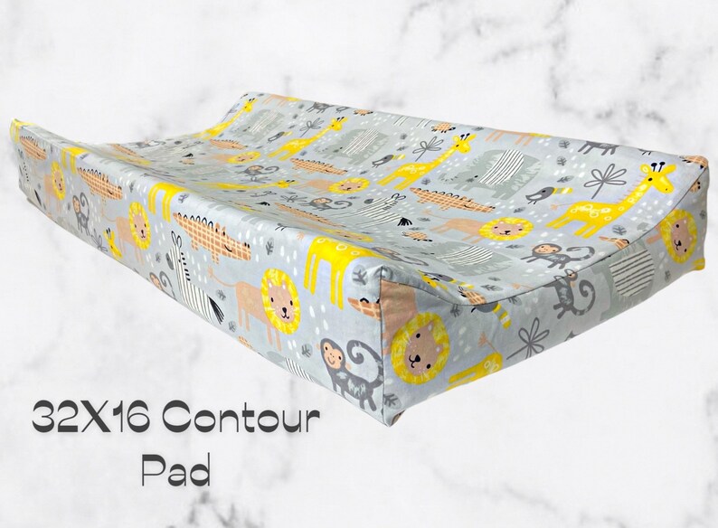 Changing Pad Cover 2 Pack Unisex Safari Nursery Gray/white Etsy
