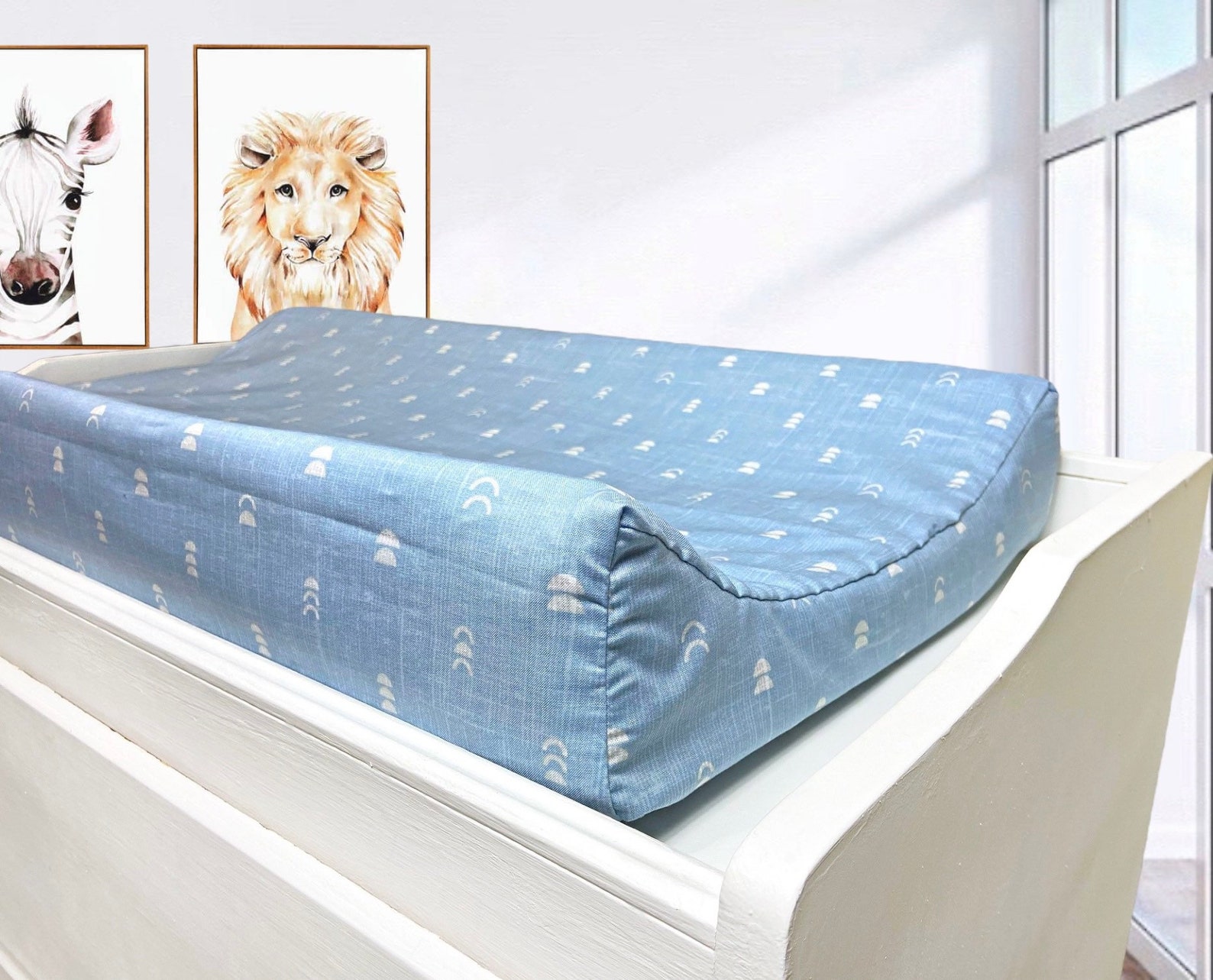 Boho Mountain Gender Neutral Changing Pad Cover Mountain Baby Etsy