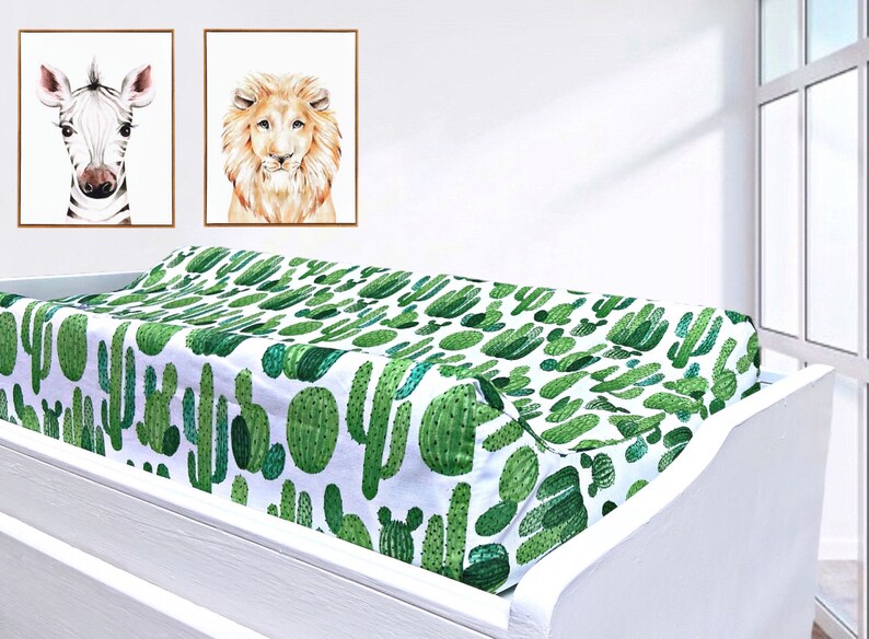 Cactus Changing Pad Cover Desert Baby Nursery Cactus Etsy