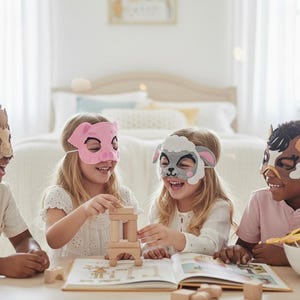 Children's Farm Animal Dress-Up Mask - Imaginative Play ( Pack Of 7) image 4