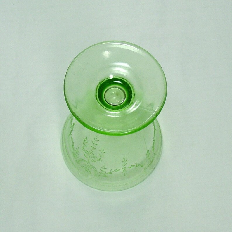 Depression Glass Footed Tumbler Rose Cameo Pattern Etsy