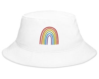 Rainbow Bucket Hat - Etsy