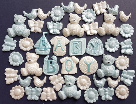 Edible Sugar Decorations Baby Shower Christening Nursery Cake Etsy
