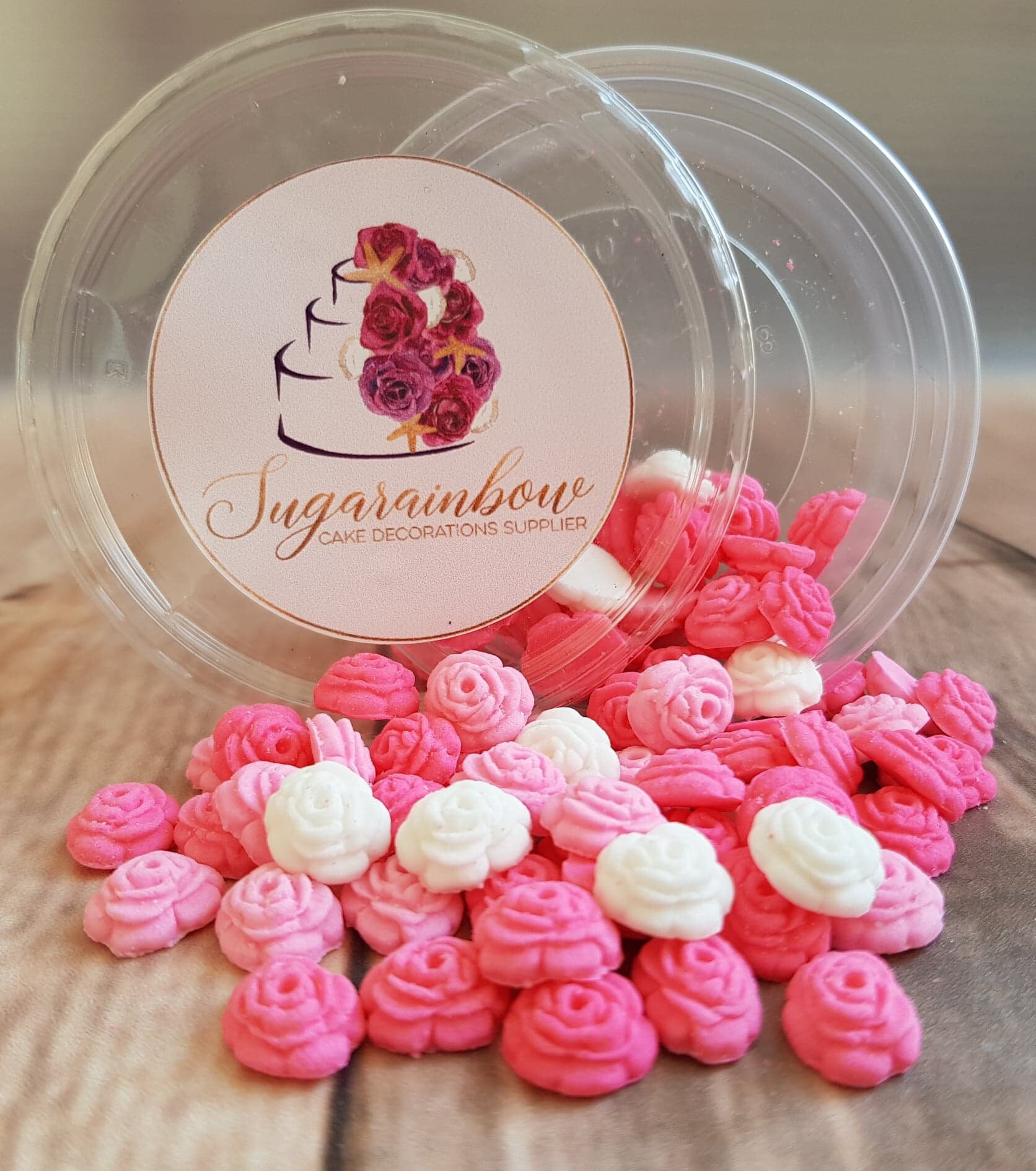 70 Tiny Sugar Paste Fondant Roses Sprinkles Flowers Cake Etsy