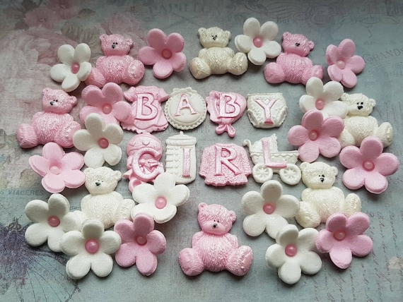Edible Sugar Decorations Baby Shower Christening Nursery Cake Etsy