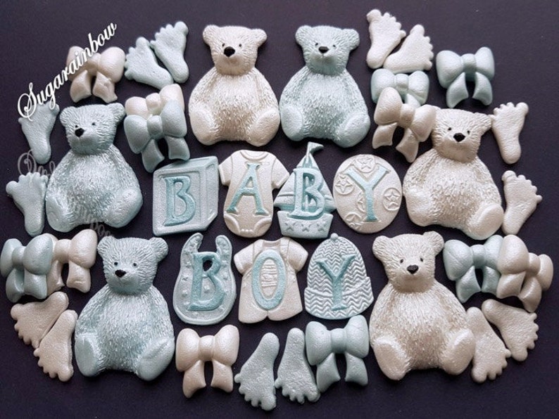 Edible Sugar Decorations Baby Shower Christening Nursery Cake Etsy