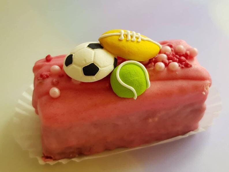 12 Edible Sugar Paste Fondant Football Tennis Rugby Balls Cake Etsy