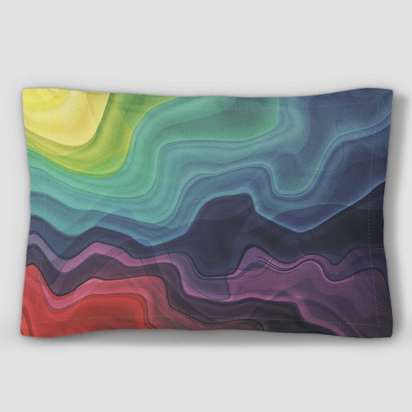 Rainbow Pillowcase Etsy