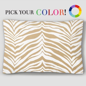Animal Print Sham, Modern Pillow Sham, Tiger Print Sham, King Size Sham, Standard Size, Zebra Print Pillow Cover, Tiger Print Pillowcase