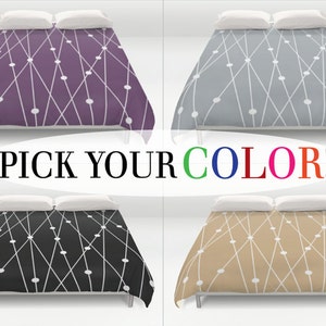 Geometric Duvet Cover, Designer Duvet Cover, Bed Cover, Modern Bedding, King Queen Full Twin, Size, Geometric Comforter, Line Pattern Duvet