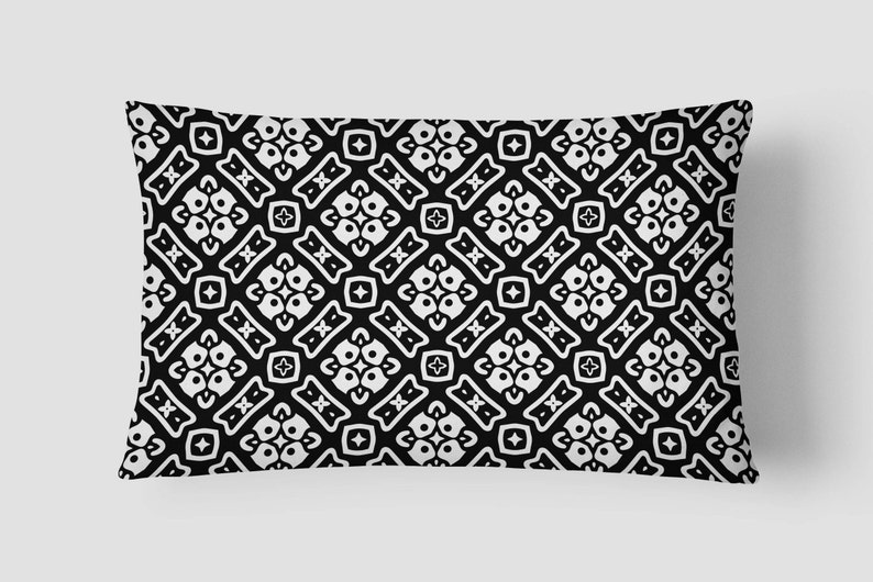 Sofa Decor Cushion Cover Decorative Pillow 16x16 18x18 20x20 Black White Cushion Diamond Patterned Throw Pillow Floral Bohemian Pillow