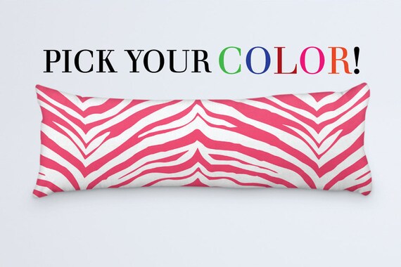 Zebra print top body pillow