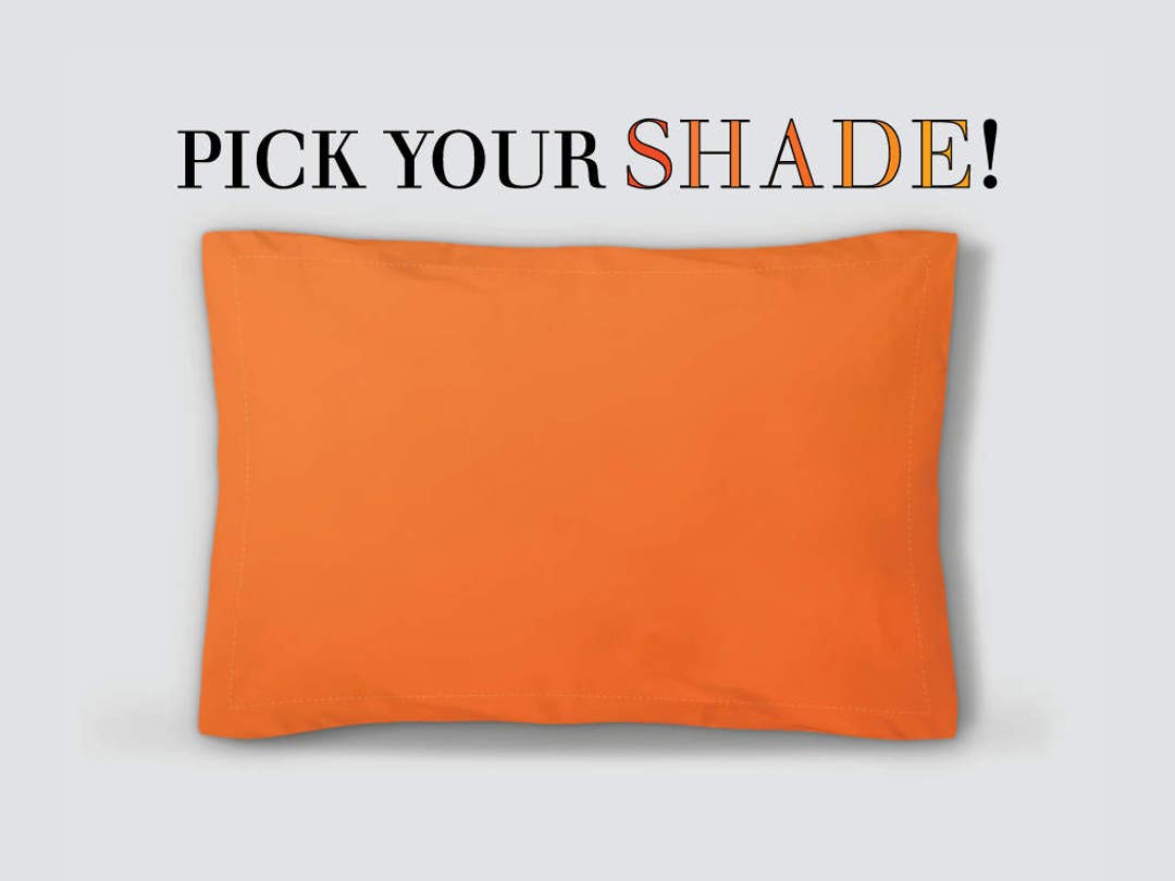 Solid Orange Pillow Sham Standard Size Sham King Size Sham Etsy