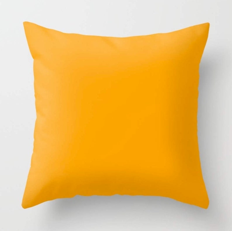 Orange Throw Pillow Decorative Pillow 16x16 18x18 20x20 Etsy