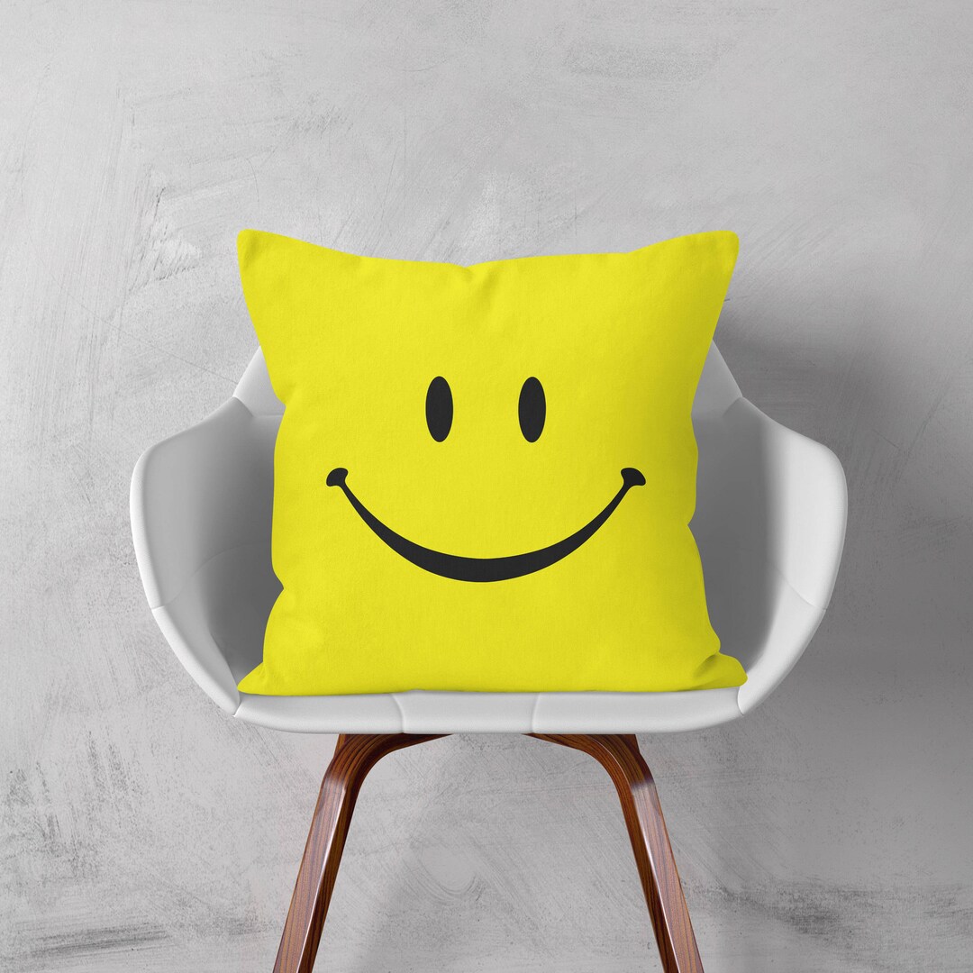 Smiley Face Pillow Funny Pillow Smile Pillow Cute Pillow Etsy