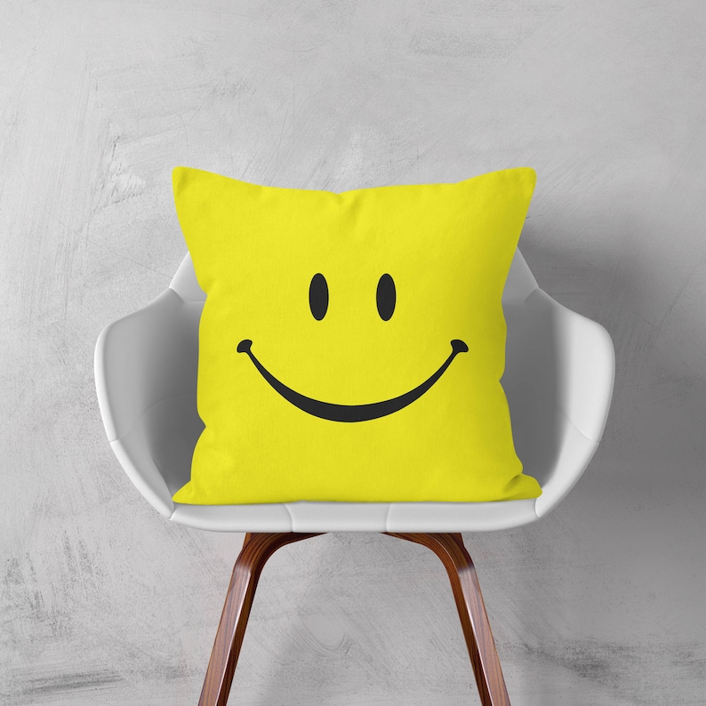 Smiley Face Pillow Funny Pillow Smile Pillow Cute Pillow Etsy