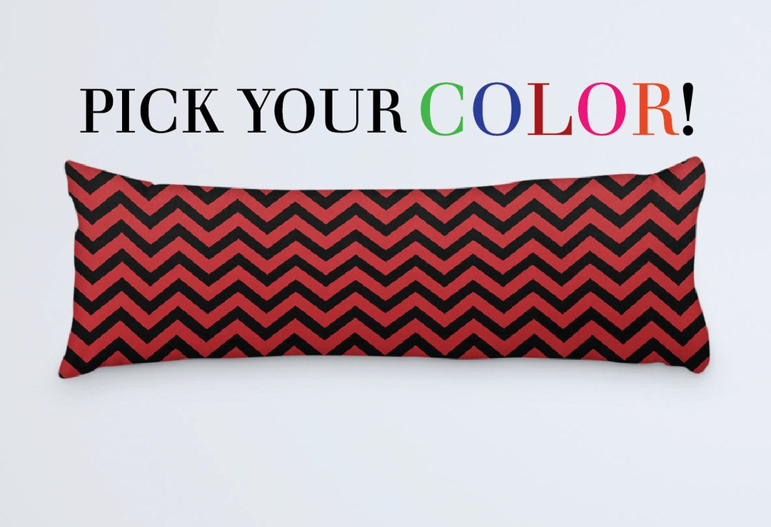 Chevron Body Pillow Cover 20x54 Many Shades to Etsy