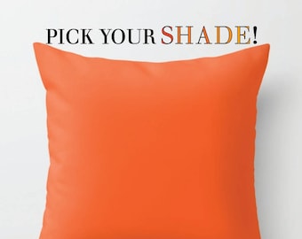 bright orange pillows