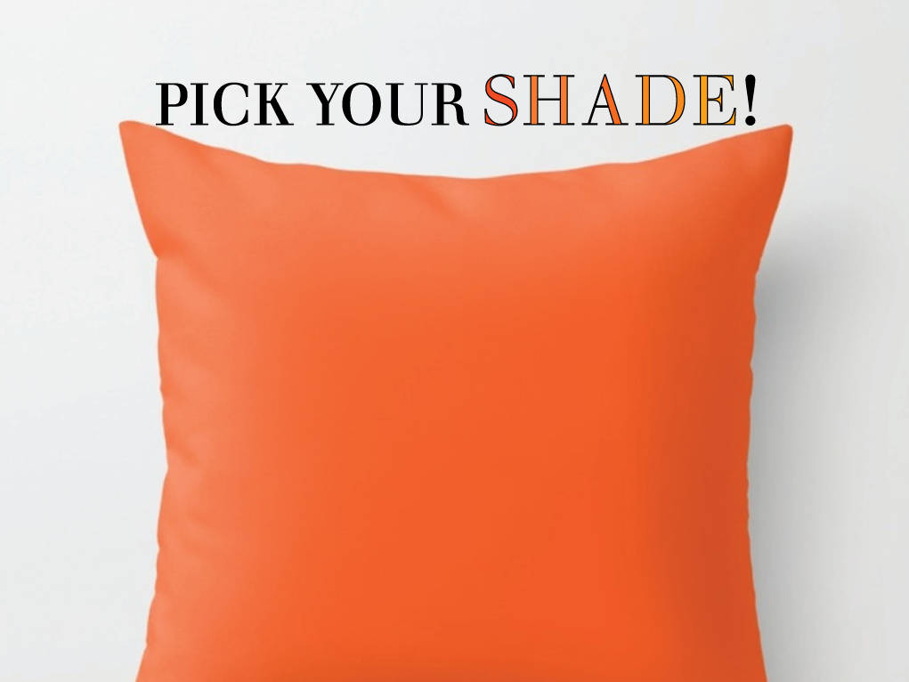 Orange Throw Pillow, Decorative Pillow, 16x16 18x18 20x20, Light Orange