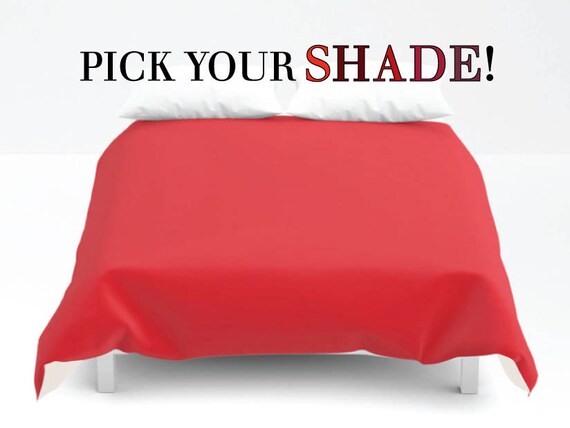 Red Duvet Cover Burgundy Bed Cover Vermilion Bedding King Etsy