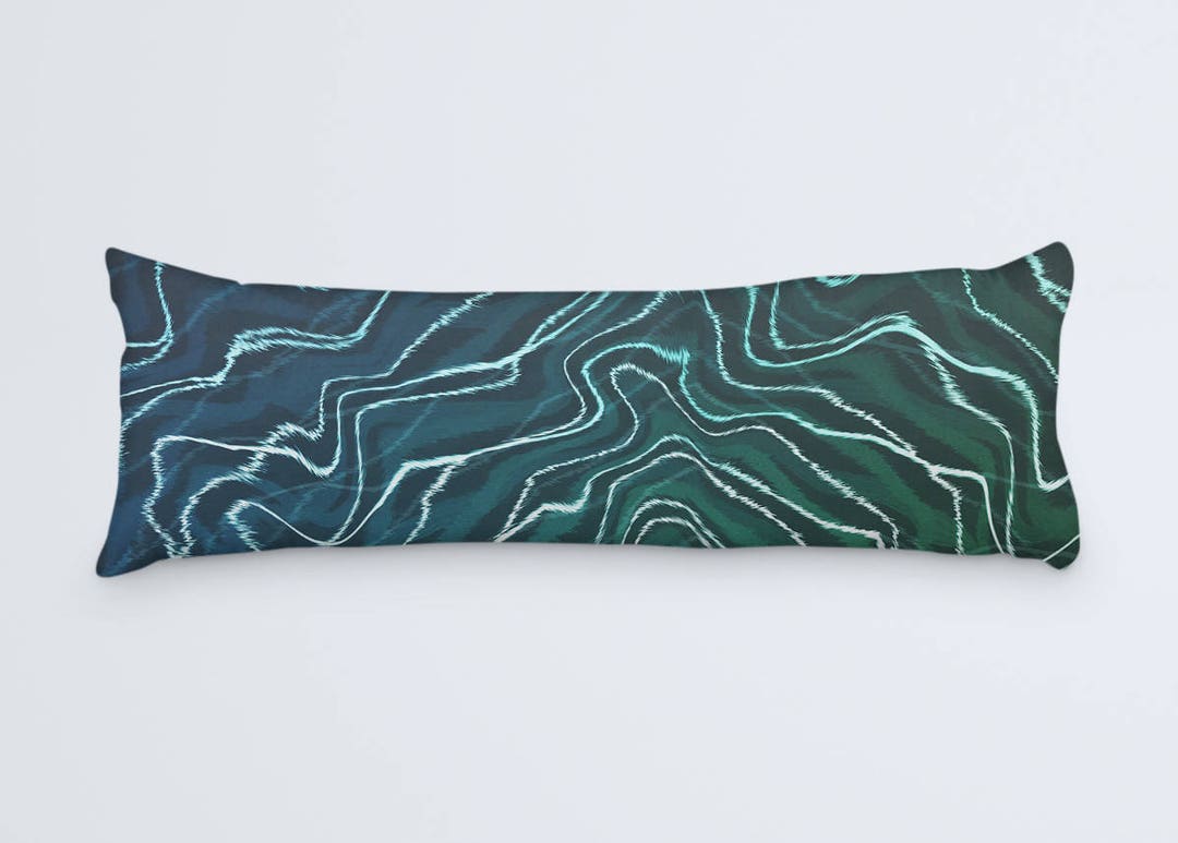 Abstract Green Body Pillow Cover 20x54 Etsy España