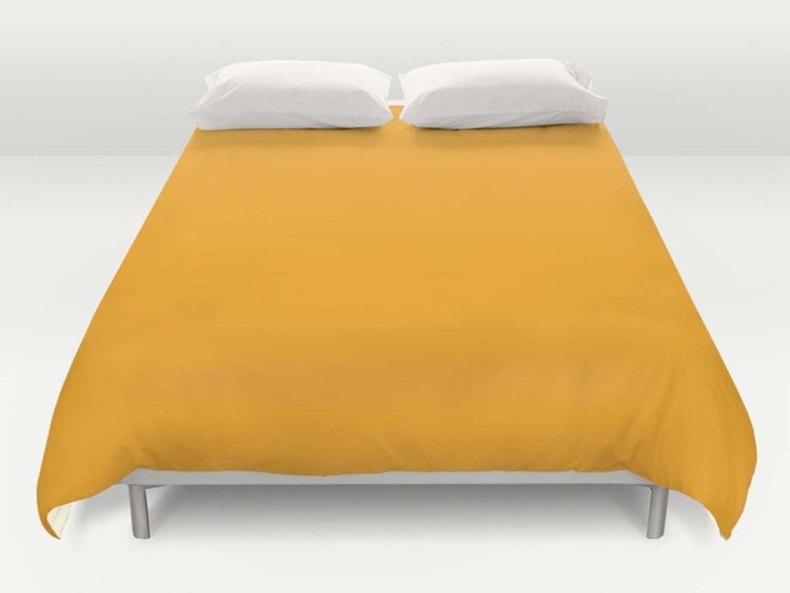 Orange Duvet Cover Solid Orange Bedding Dark Orange Bed Etsy