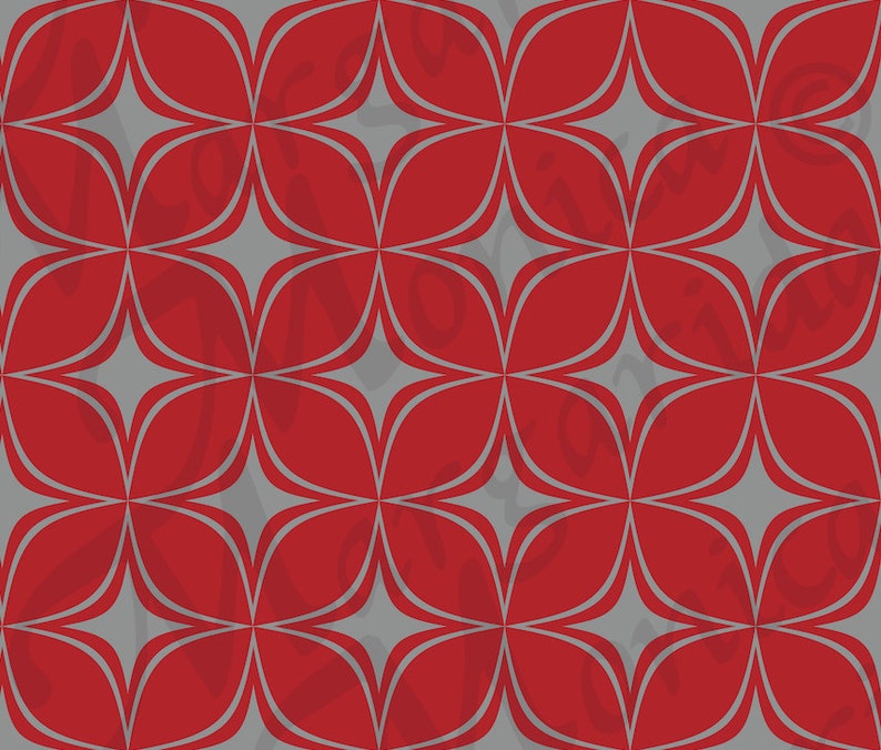 Red Body Pillow, Grey Red Large Pillow, Pattern Bed Pillow, Red Long