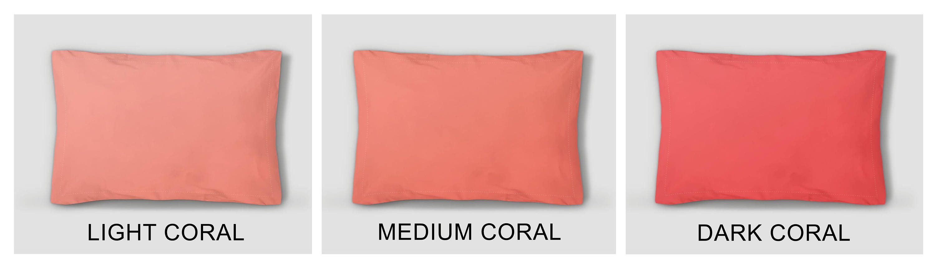 Coral pillow sham top