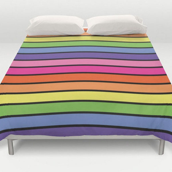 Rainbow Duvet Cover Etsy
