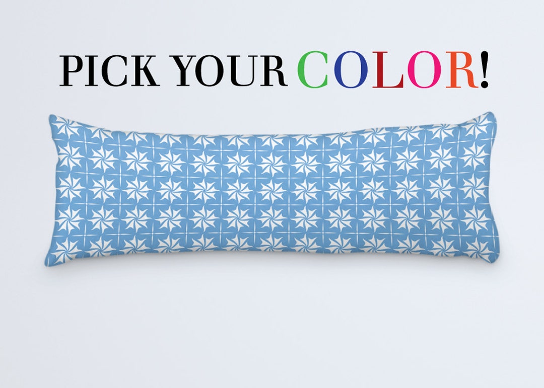 DesignMargarida Blue Body Pillow, Orange Body Pillow, 20x54 Pillow Cover, Long Body CUSHION, Red Body Pillow, Purple Long Pillow, Body Pillow Cover