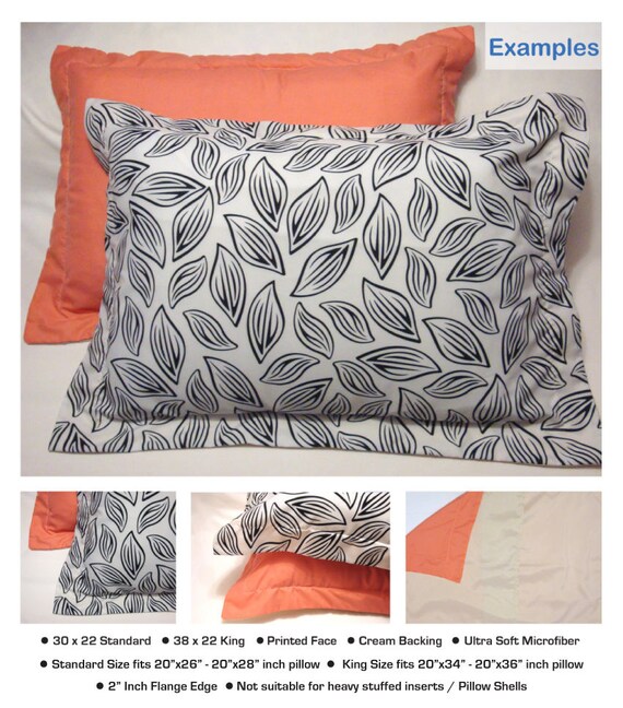 Solid Orange Pillow Sham Standard Size Sham King Size Sham Etsy