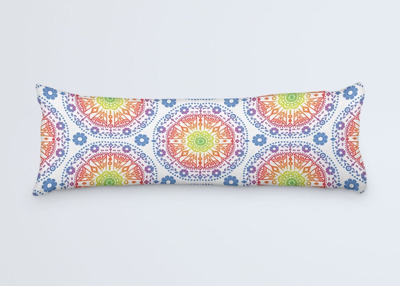 Boho Body Pillow Colorful Large Pillow Body Pillow Cover ...