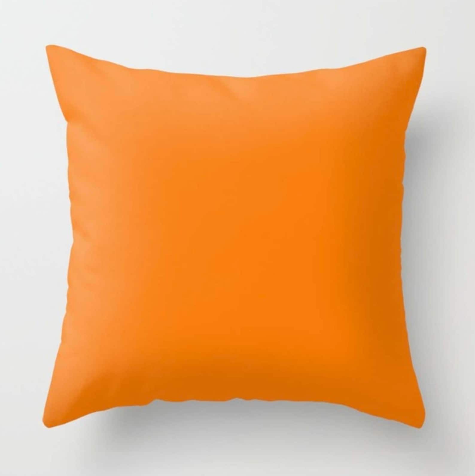 Orange Throw Pillow, Decorative Pillow, 16x16 18x18 20x20, Light Orange