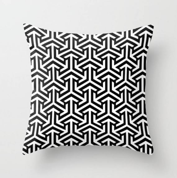 black white cushions