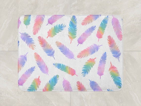 Boho Bath Mat Bohemian Bathroom Decor Colorful Bath Mat Etsy
