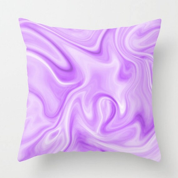 Abstract Cushion, Marble Pillow, Purple White Cushion, Throw Pillow Cover, 16x16 18x18 20x20, Modern Decorative Pillow, Sofa Decor Cushion