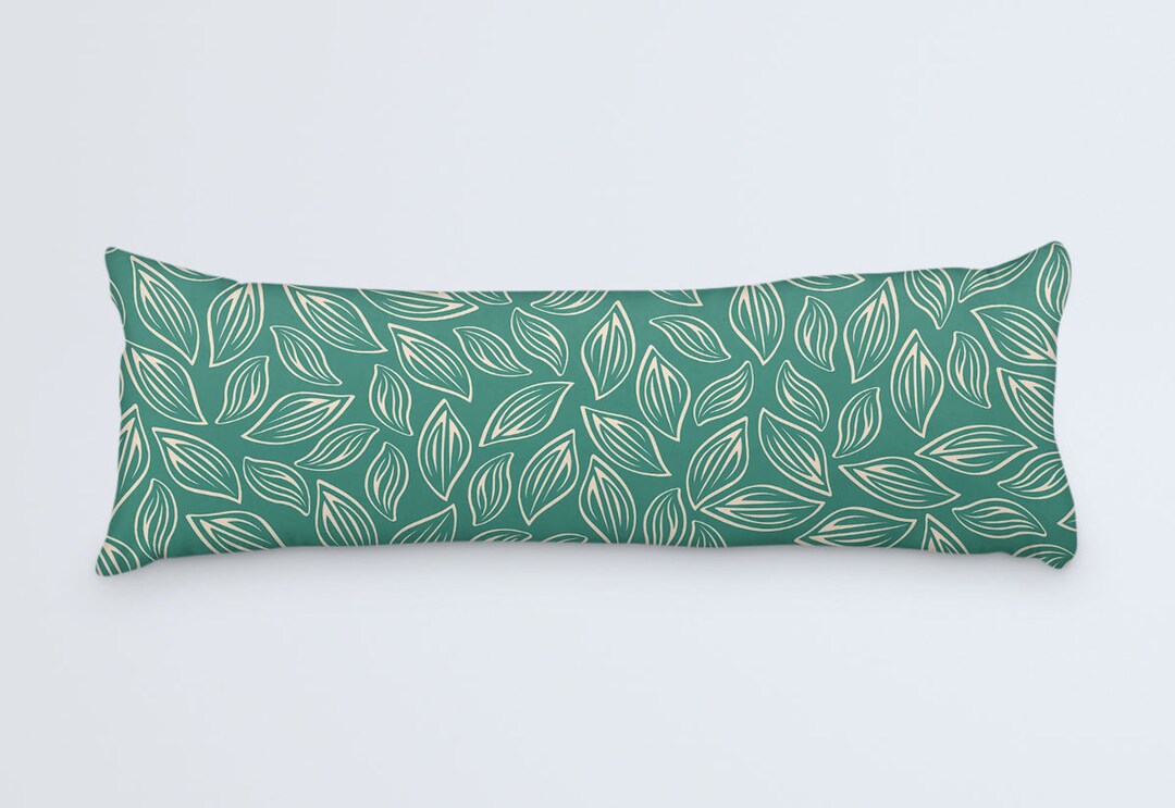 Green Body Pillow Leaves Body Pillow Body Pillow Cover Leaf Etsy