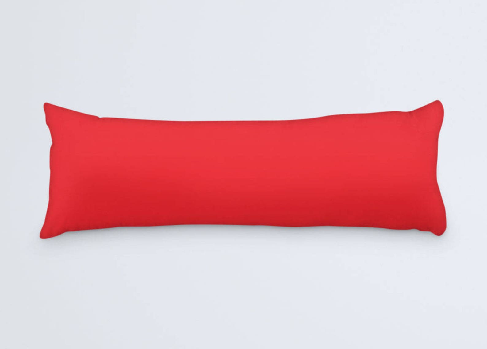 Red Body Pillow Cover 20x54, Available in Vermilion, Burgundy, Crimson
