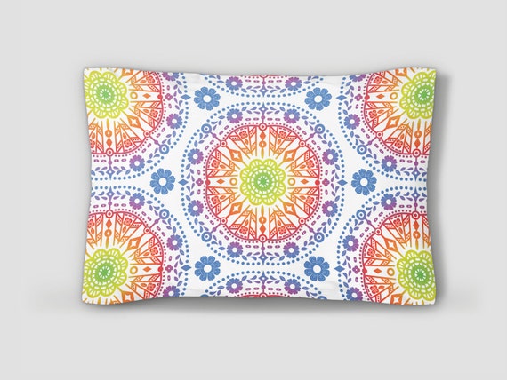 colorful pillow sham boho