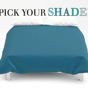 Blue Duvet Cover, Green Bed Cover, Turquoise Bedding, King Queen Full Twin, Size, Royal Blue Duvet, Teal Blue Duvet, Solid Navy Comforter