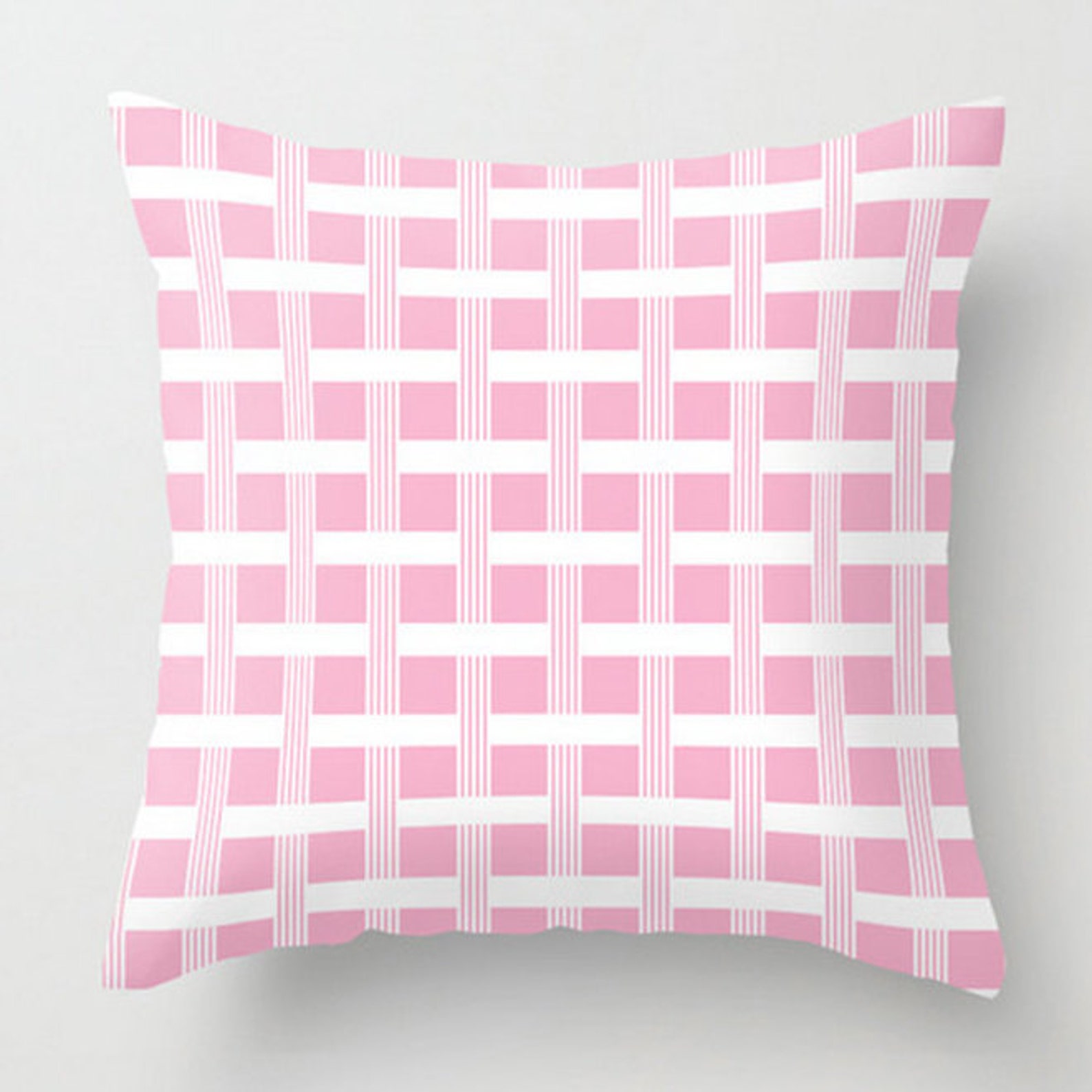 Plaid Throw Pillow, Decorative Pillow Cover, Checkered Pillow, Pattern