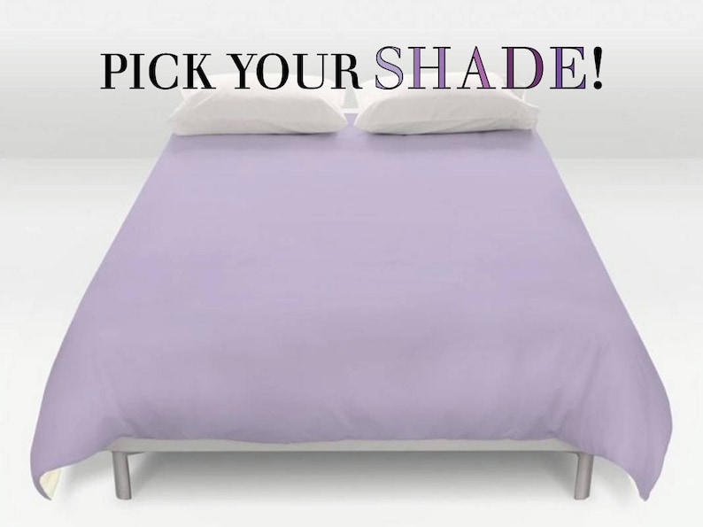 Purple Duvet Cover Solid Bedding Bed Lavender Bedspread Lilac Tulip Violet Orchid Plum Eggplant King Queen Full Twin Size
