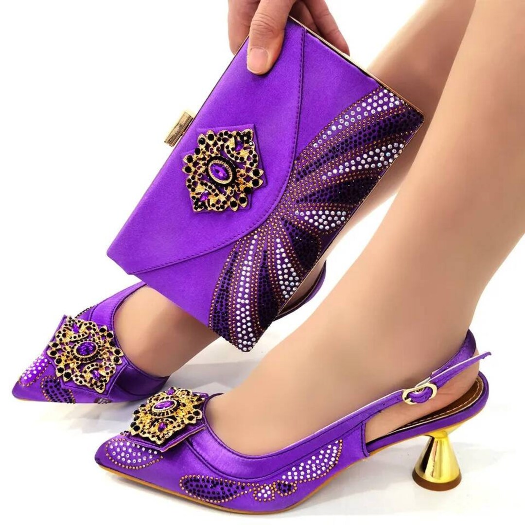 Matching Shoes and Bag Set in Heels African Wedding Shoes and Etsy