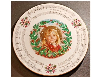 Vintage Royal Doulton Christmas Carols   ' The Holly and the Ivy '  1987 Girl Plate