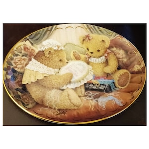Cute Teddy Bear Friends Are Fur-ever Franklin Mint Ltd Edition Collectors Plate