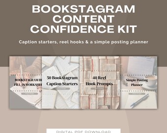 Bookstagram Content Kit | Caption & Reel Prompts (PDF Download)